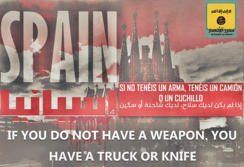 Μουσουλμάνοι καλούν σε επιθέσεις στην Ισπανία: «Αν δεν έχεις όπλο, έχεις φορτηγό ή μαχαίρι»